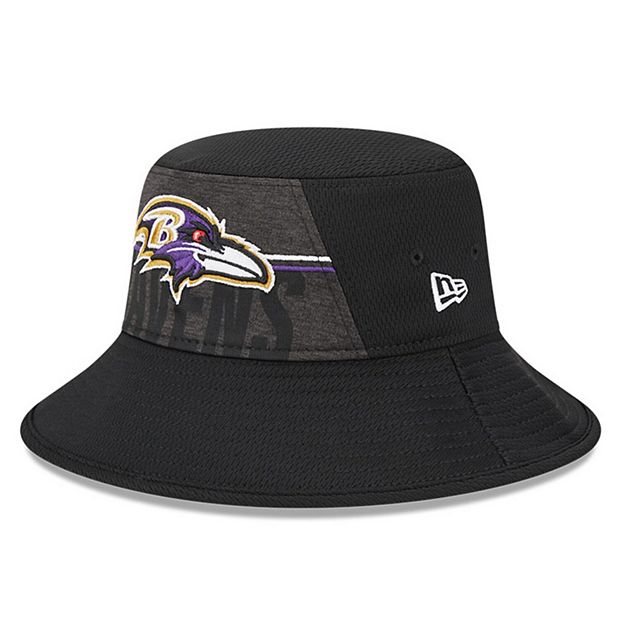 Men's New Era Black Baltimore Ravens 2023 NFL Training Camp Stretch Bucket  Hat