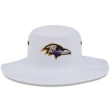 Men's New Era White Baltimore Ravens 2023 NFL Training Camp Panama Bucket Hat