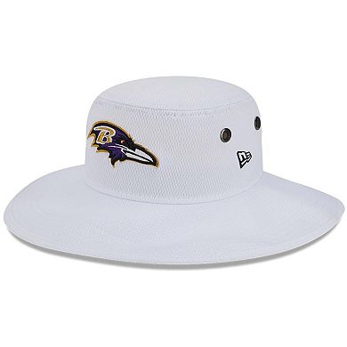 Men's New Era White Baltimore Ravens 2023 NFL Training Camp Panama Bucket Hat