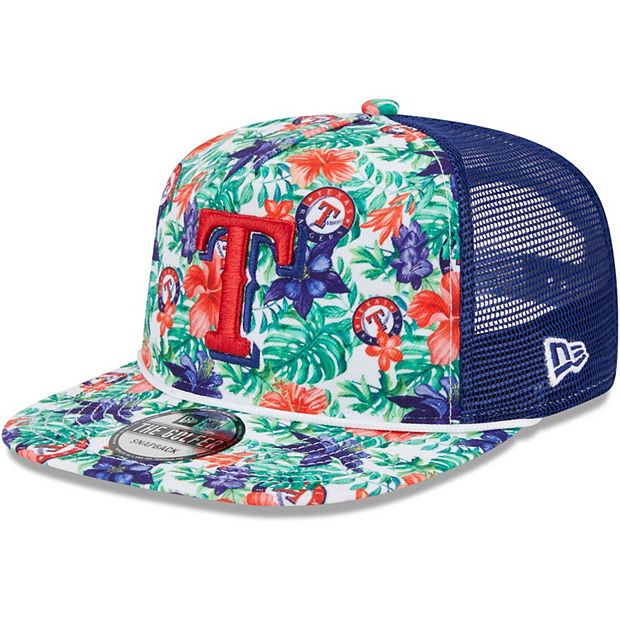 Texas Rangers New Era Golfer Tee 9FIFTY Snapback Hat - White