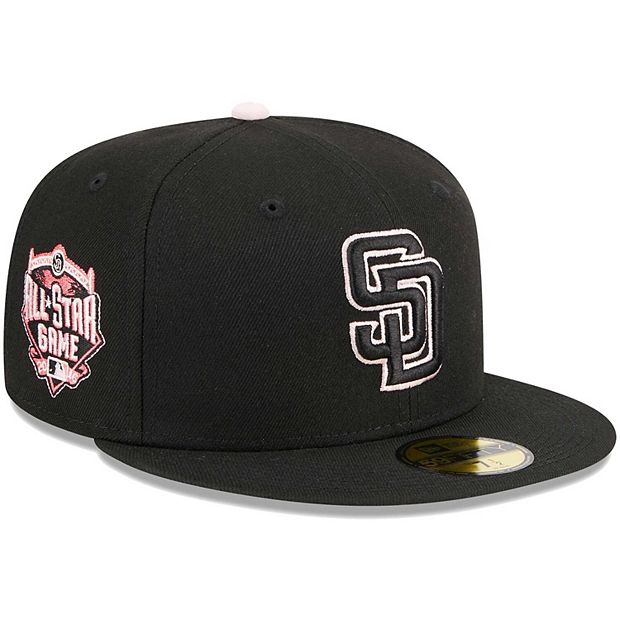 Men's New Era Black San Diego Padres Pastel Undervisor 59FIFTY Fitted Hat