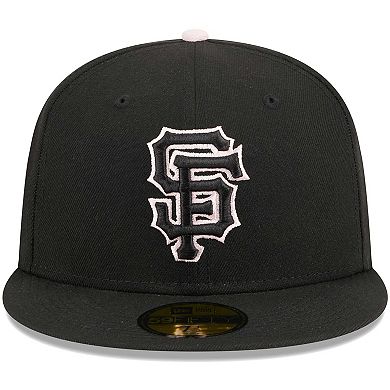 Men's New Era  Black San Francisco Giants Pastel Undervisor 59FIFTY Fitted Hat