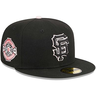 Men's New Era  Black San Francisco Giants Pastel Undervisor 59FIFTY Fitted Hat