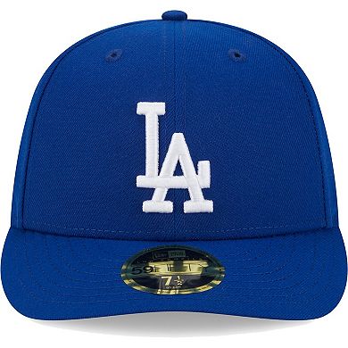 Men's New Era Royal Los Angeles Dodgers White LogoÂ Low Profile 59FIFTY Fitted Hat