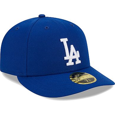 Men's New Era Royal Los Angeles Dodgers White LogoÂ Low Profile 59FIFTY Fitted Hat
