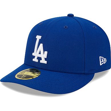 Men's New Era Royal Los Angeles Dodgers White LogoÂ Low Profile 59FIFTY Fitted Hat
