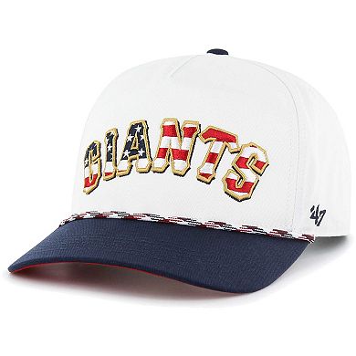 Men's '47 White San Francisco Giants Flag Script Hitch Snapback Hat
