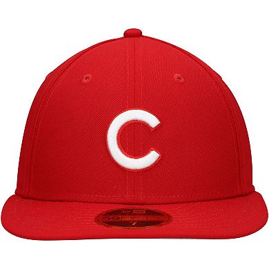 Men's New Era Scarlet Chicago Cubs Low Profile 59FIFTY Fitted Hat
