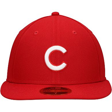Men's New Era Scarlet Chicago Cubs Low Profile 59FIFTY Fitted Hat
