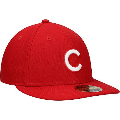 Men's New Era Scarlet Chicago Cubs Low Profile 59FIFTY Fitted Hat