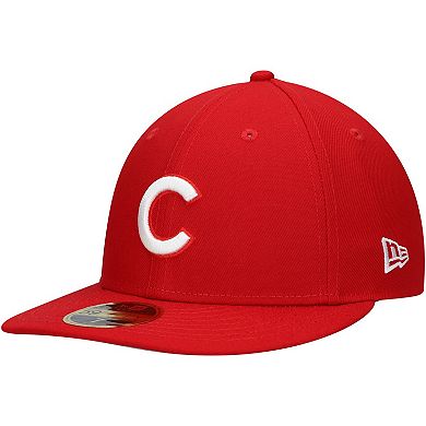 Men's New Era Scarlet Chicago Cubs Low Profile 59FIFTY Fitted Hat