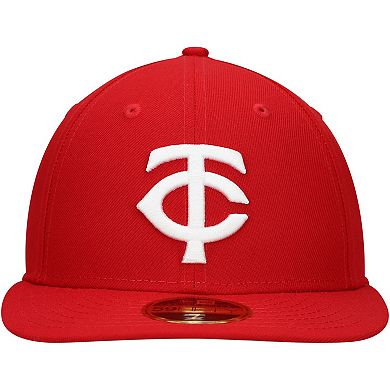 Men's New Era Scarlet Minnesota Twins Low Profile 59FIFTY Fitted Hat