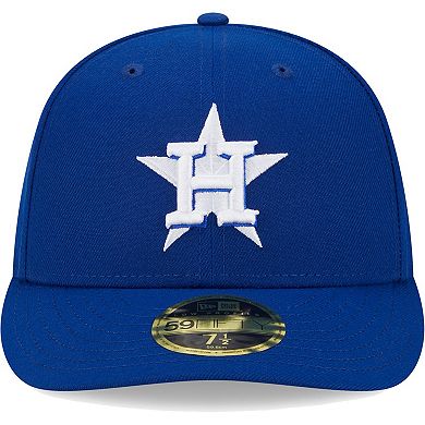 Men's New Era Royal Houston Astros White LogoÂ Low Profile 59FIFTY Fitted Hat