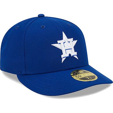 Men's New Era Royal Houston Astros White LogoÂ Low Profile 59FIFTY Fitted Hat