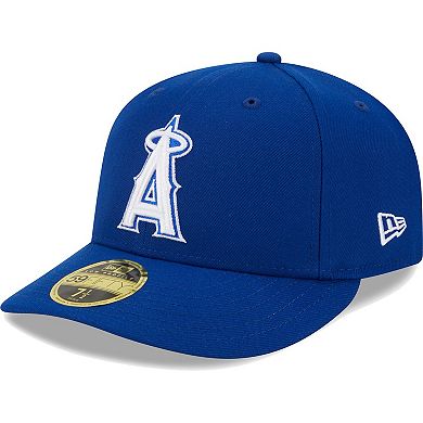 Men's New Era Royal Los Angeles Angels White LogoÂ Low Profile 59FIFTY Fitted Hat