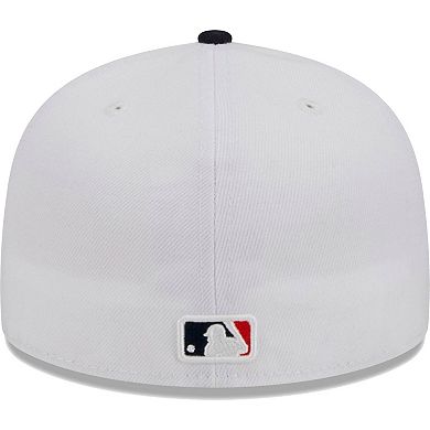 Men's New Era White/Navy Minnesota Twins Optic 59FIFTY Fitted Hat