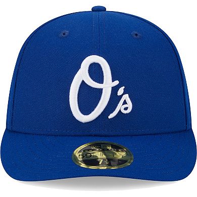 Men's New Era Royal Baltimore Orioles White LogoÂ Low Profile 59FIFTY Fitted Hat
