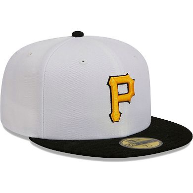 Men's New Era White Pittsburgh Pirates Optic 59FIFTY Fitted Hat