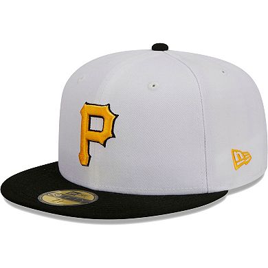 Men's New Era White Pittsburgh Pirates Optic 59FIFTY Fitted Hat