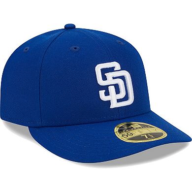 Men's New Era  Royal San Diego Padres White Logo Low Profile 59FIFTY Fitted Hat