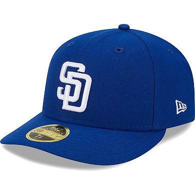 Men's New Era Royal San Diego Padres White LogoÂ Low Profile 59FIFTY Fitted Hat