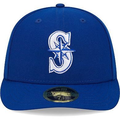 Men's New Era Royal Seattle Mariners White LogoÂ Low Profile 59FIFTY Fitted Hat