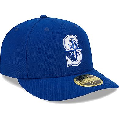 Men's New Era Royal Seattle Mariners White LogoÂ Low Profile 59FIFTY Fitted Hat