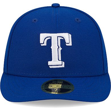 Men's New Era Royal Texas Rangers White LogoÂ Low Profile 59FIFTY Fitted Hat