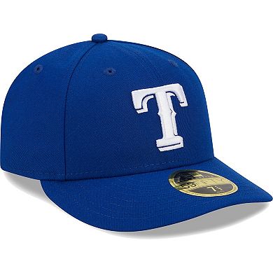 Men's New Era Royal Texas Rangers White LogoÂ Low Profile 59FIFTY Fitted Hat