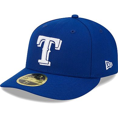 Men's New Era Royal Texas Rangers White LogoÂ Low Profile 59FIFTY Fitted Hat