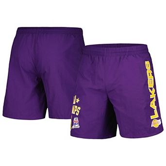 Men's Mitchell & Ness Purple Los Angeles Lakers Heritage Shorts