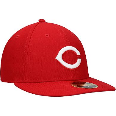 Men's New Era Scarlet Cincinnati Reds Low Profile 59FIFTY Fitted Hat