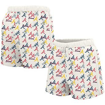 Women's Lusso White Atlanta Braves Marge Shorts