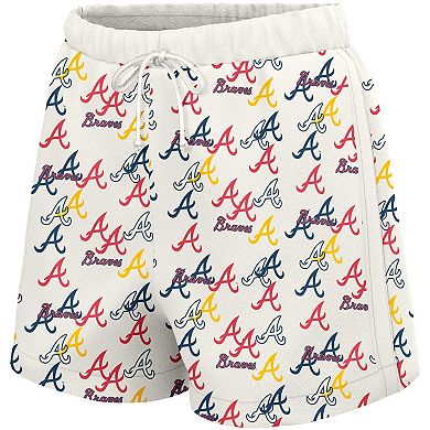 Women's Lusso White Atlanta Braves Marge Shorts