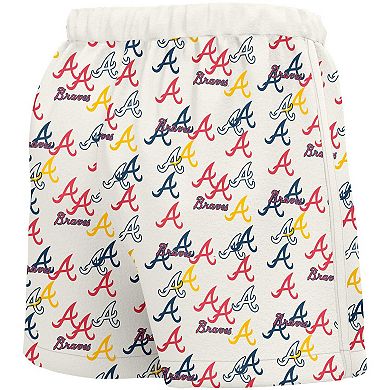 Women's Lusso White Atlanta Braves Marge Shorts