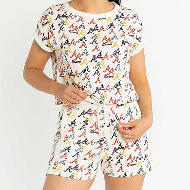 Women's Lusso White Atlanta Braves Marge Shorts