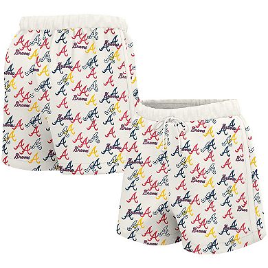 Women's Lusso White Atlanta Braves Marge Shorts