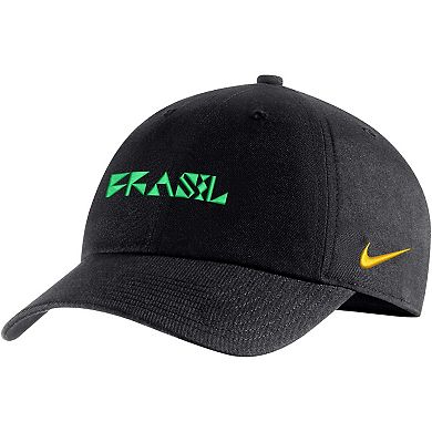 Men's Nike Black Brazil National Team Campus Performance Adjustable Hat