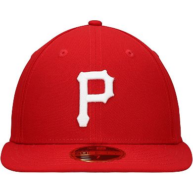 Men's New Era Scarlet Pittsburgh Pirates Low Profile 59FIFTY Fitted Hat