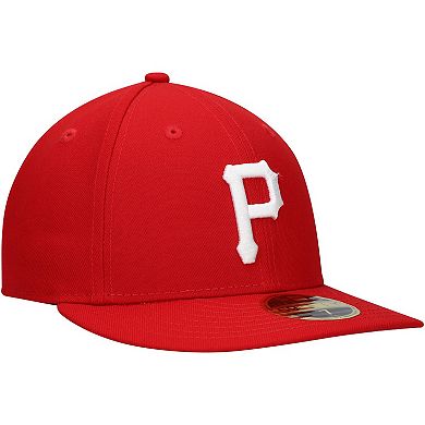 Men's New Era Scarlet Pittsburgh Pirates Low Profile 59FIFTY Fitted Hat
