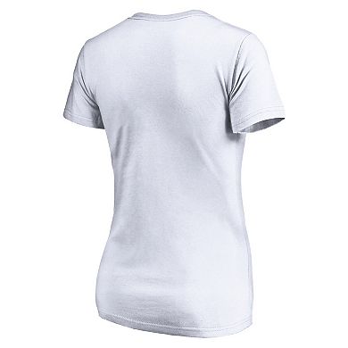 Women's Fanatics Branded White Dallas Cowboys City Pride V-Neck T-Shirt