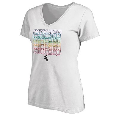 Women's White Chicago White Sox City Pride V-Neck T-Shirt