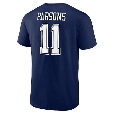 Men's Fanatics Branded Micah Parsons Navy Dallas Cowboys Player Icon Name & Number T-Shirt