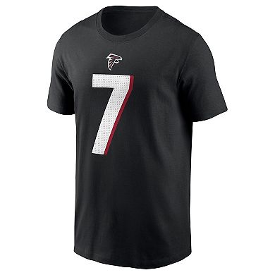 Men's Nike Bijan Robinson Black Atlanta Falcons 2023 NFL Draft First Round Pick Player Name & Number T-Shirt