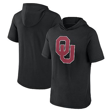 Men's Fanatics Branded Black Oklahoma Sooners Primary Logo Hoodie T-Shirt