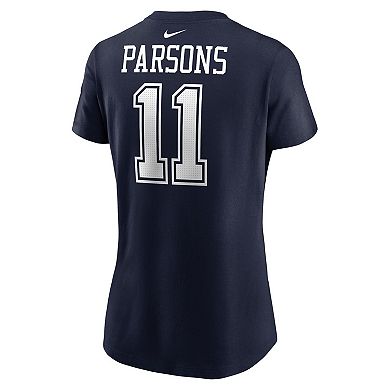 Women's Nike Micah Parsons Navy Dallas Cowboys Player Name & Number T-Shirt