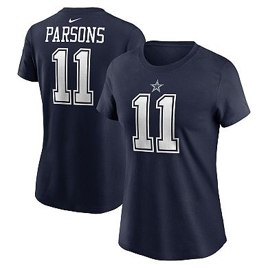 Women's Nike Micah Parsons Navy Dallas Cowboys Player Name & Number T-Shirt