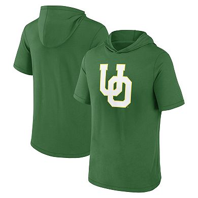Men's Fanatics Branded  Green Oregon Ducks Primary Logo Hoodie T-Shirt