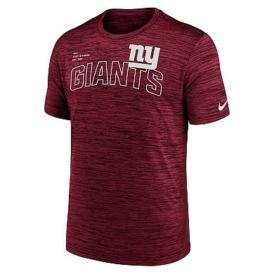 Men's Nike  Red New York Giants Velocity Arch Performance T-Shirt