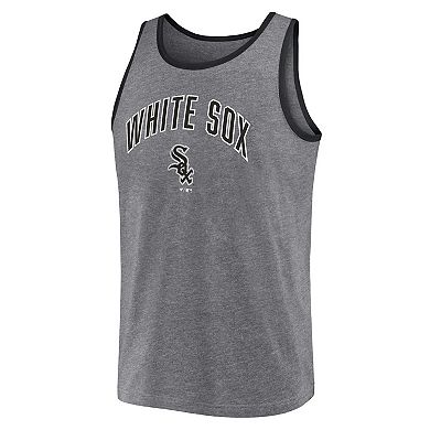 Men's Fanatics Branded Heather Gray Chicago White Sox Primary Tank Top
